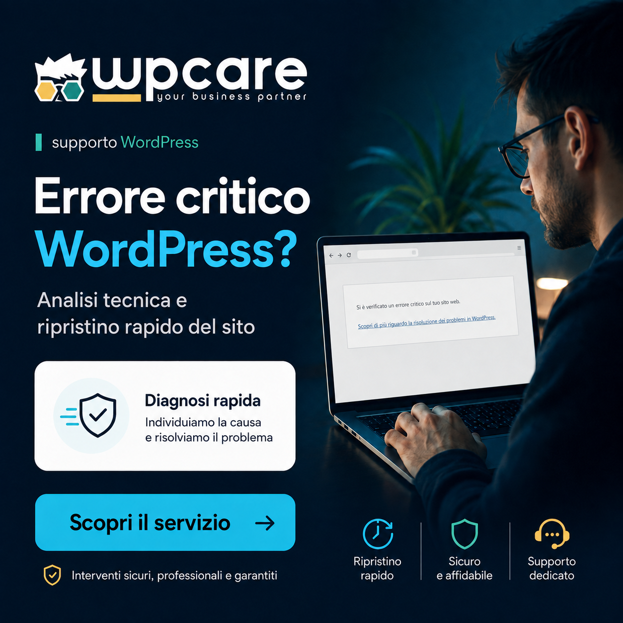 Errore critico wordpress