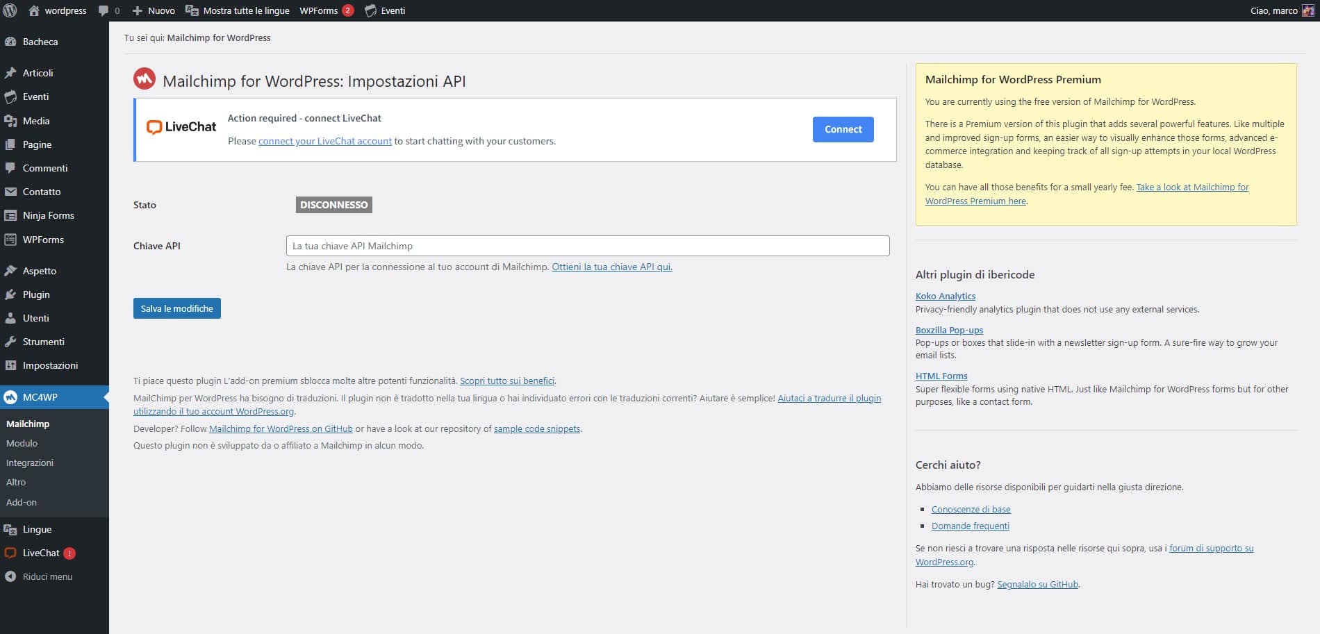Come Creare una Newsletter efficace con WordPress 2 screen plugin newsletter 2