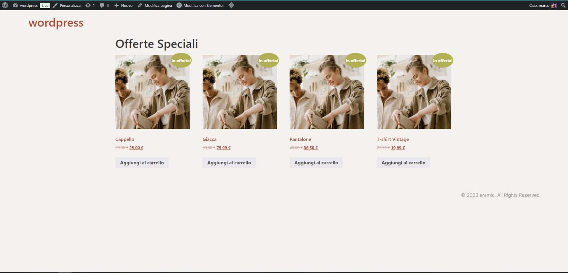 Come creare una pagina sconti in WooCommerce 6 screen che mostra Come creare una pagina sconti in WooCommerce