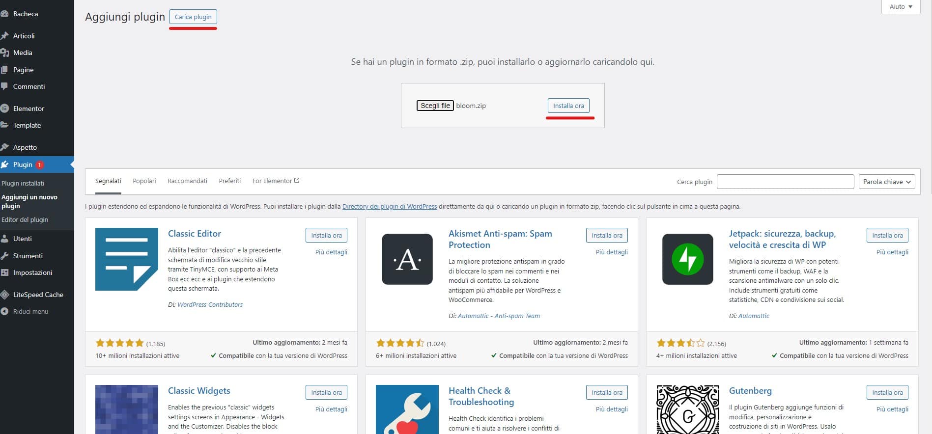 I Migliori Plugin per la Gestione dei Popup WordPress 10 screen che mostra come installare un plugin di popup wordpress