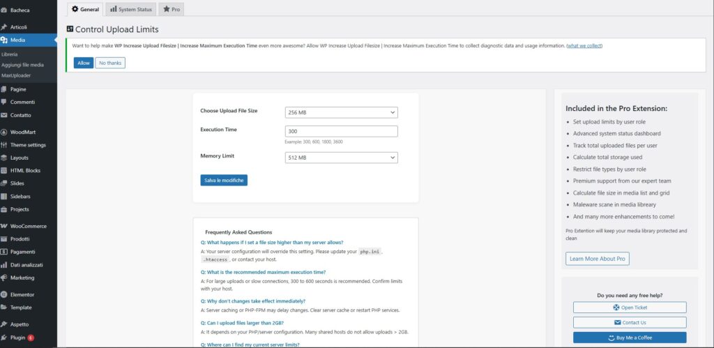 Come risolvere errore upload max filesize in wordpress 5 Come risolvere errore upload max filesize in wordpress