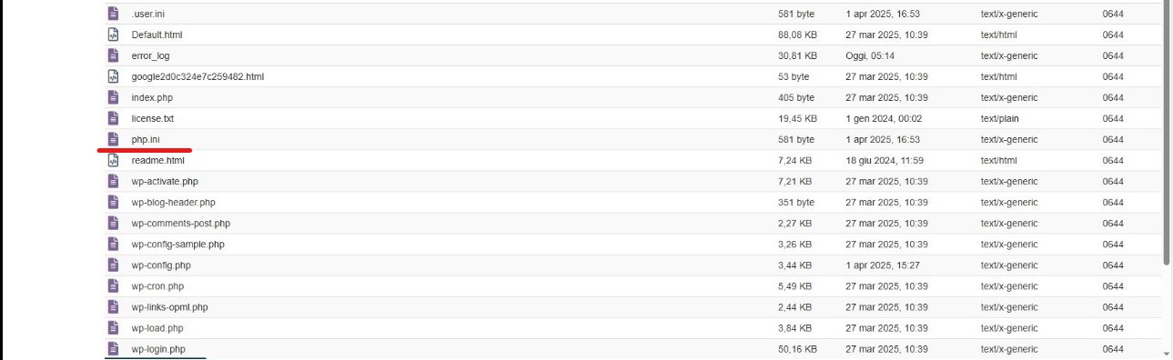 Come risolvere errore upload max filesize in wordpress 1 Come risolvere errore upload max filesize in wordpress