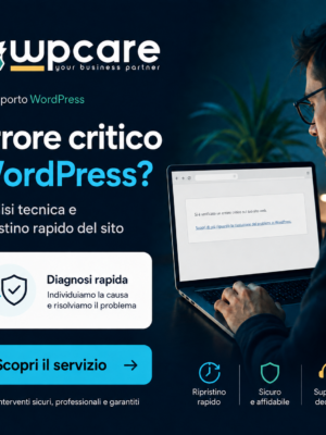 Errore critico wordpress
