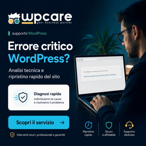Errore critico wordpress Errore critico wordpress