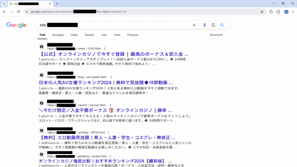 Rimozione malware WordPress 6 Serp google compromessa